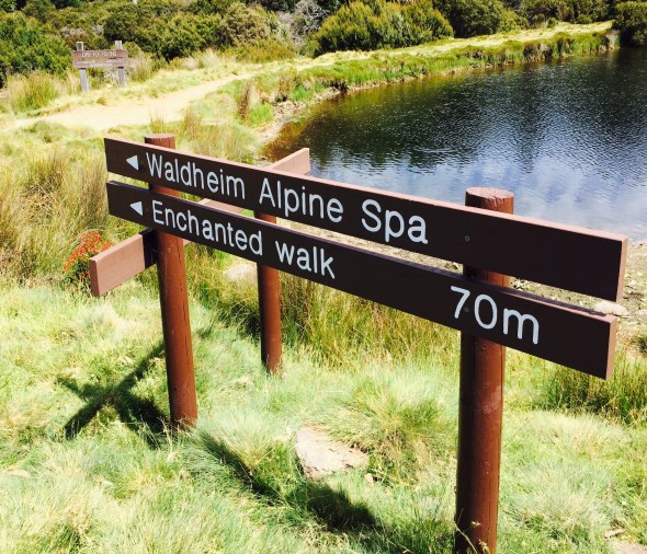Somehow we missed the walk to the Alpine Spa